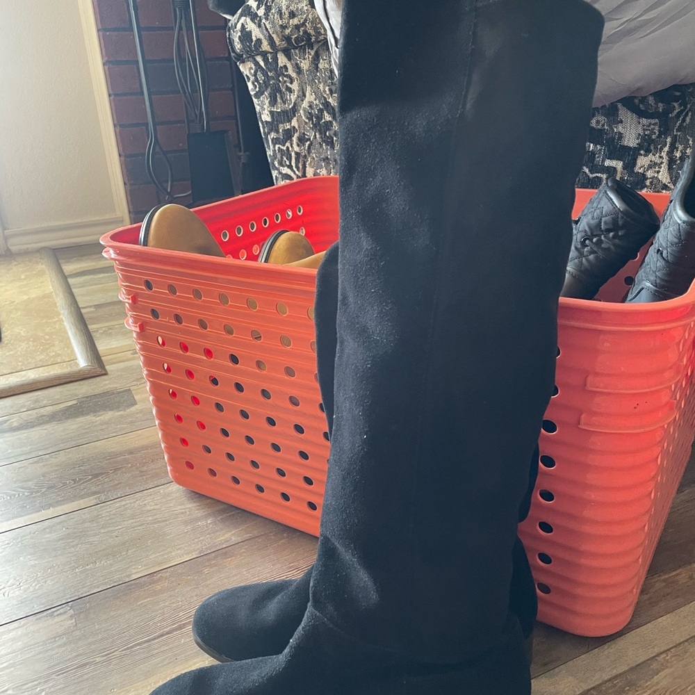 Lucky Brand Black Over the Knee Boots